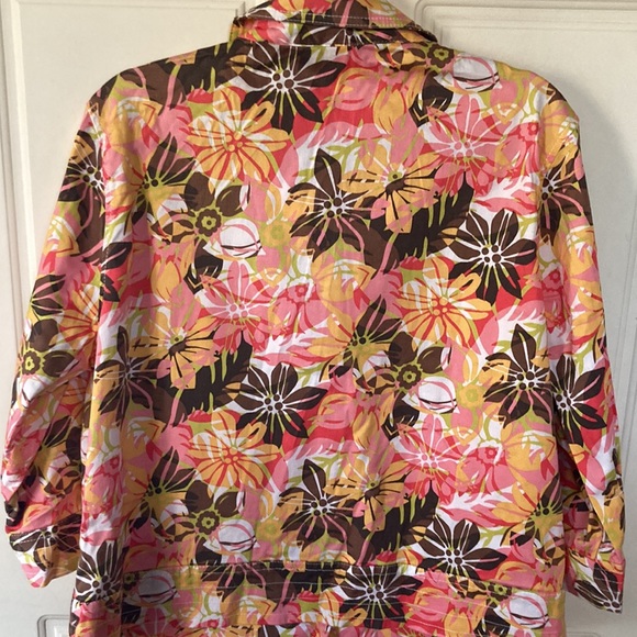 SPORTELLE💫 Women’s Floral Button-Up Stretch Jacket Blazer - Picture 11 of 12